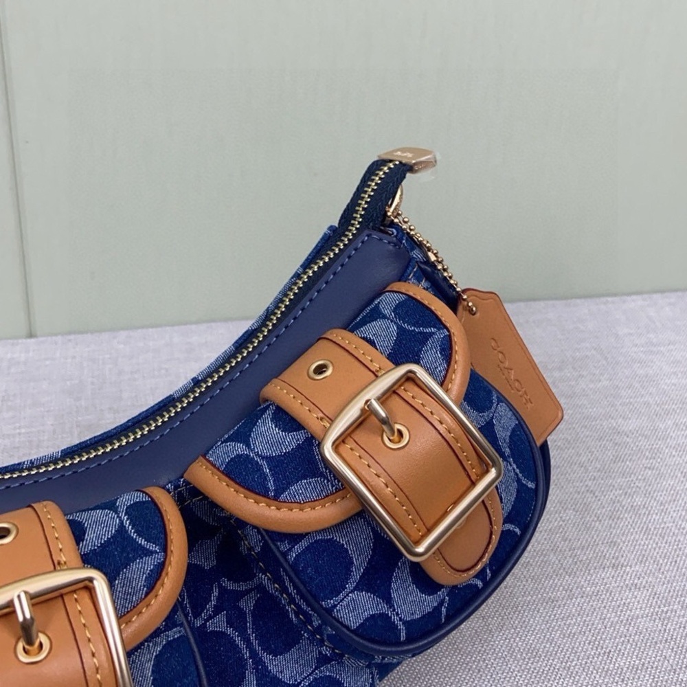 Coach Vintage Denim Signature Hobo Bag - Picture 4 of 8